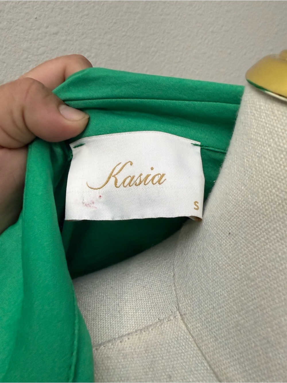 Kasia Resort Anthropologie Women’s Green Wrap Shirt Dress sz S - Picture 3 of 3